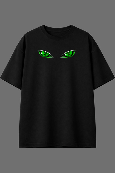 VSRN Μπλουζάκι με σχέδιο Green Eyes, με προεκτυπωμένο μαύρο σχέδιο, σε μεγάλο...