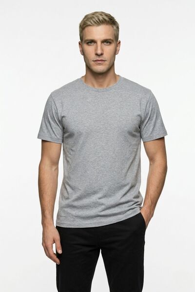 fevien Men's Crew Neck Short Sleeve Basic T-Shirt Daily Comfortable Flexible ...