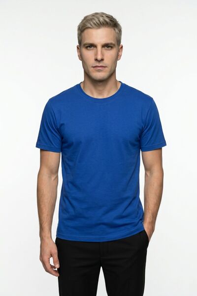 fevien Men's Crew Neck Short Sleeve Basic T-Shirt Daily Comfortable Flexible ...