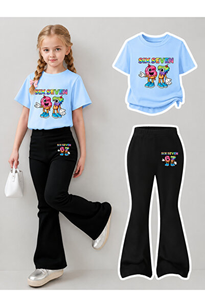 YUNAYT Set de pantaloni evazați și tricou spaniol pentru fete