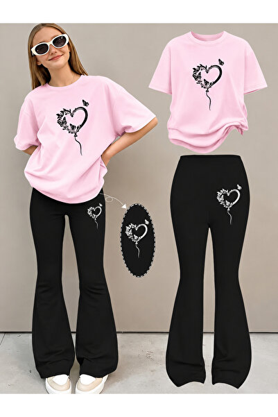 YUNAYT Set de pantaloni evazați și tricou spaniol pentru fete