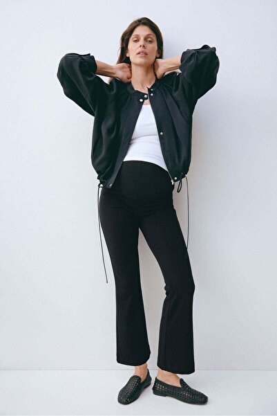 H&M MAMA Flared interlock trousers