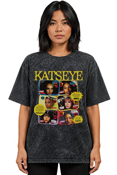 SEVBANO Katseye K-Pop Music Group Printed Unisex Oversize Vintage Washed T-Shirt