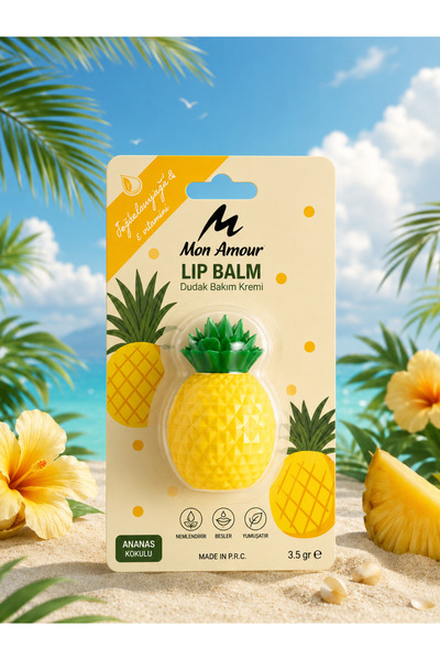 ela777 Ananas Şekilli Sarı Dudak Bakım Balmı