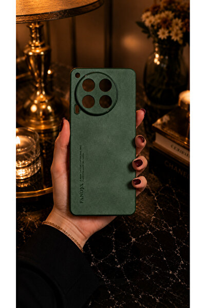 TechTrove Tecno Camon 30 İçin Uyumlu Deri Tasarımlı Elde Kaymaz Sararmaz Tozl...
