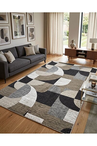 Dinarsu Modern Concept Kaymaz Jel Taban Yıkanabilir Yumuşak Halı Yolluk