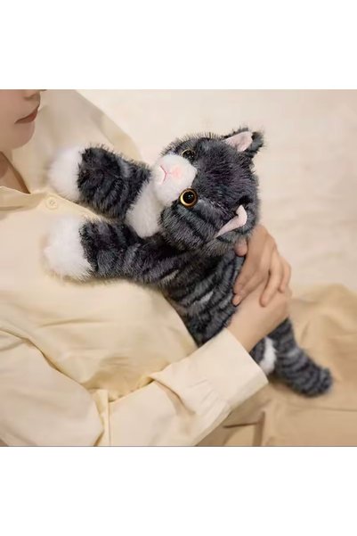 charmerprincesses Realistic Design Long-Hair Soft Plush Cat Sleeping Companion Gift 40 Inc