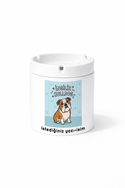 Kirbi Reklam Animal English Bulldog Double Sided Printed Ashtray Ashtray Gift