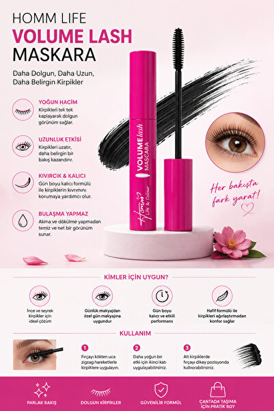 Homm Bitkisel Türkiye Homm Life Volume Lash Maskara