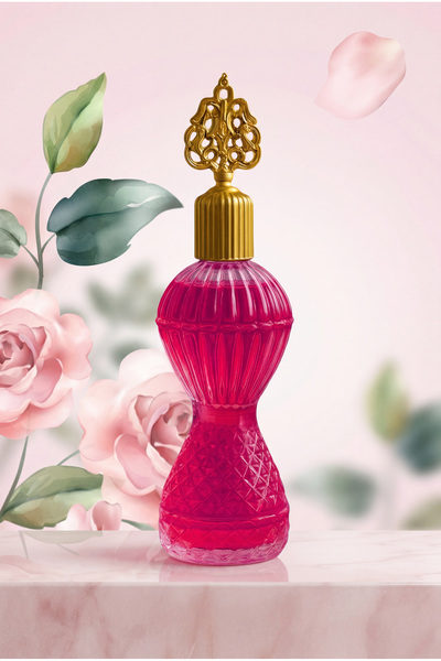Umreci Anne Alkolsüz Gül Suyu 300 ml - Osmanlı Motifli Kristal Plastik Şişe -...