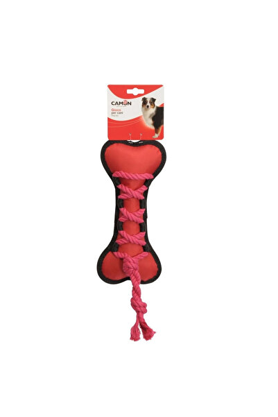 Camon Braided Rope Polyester Bone Shaped Fun Dog Toy 30 cm