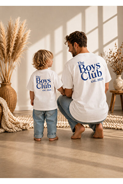 LORVEX Tricou combinat tată-fiică, supradimensionat, 100% bumbac, pentru fami...