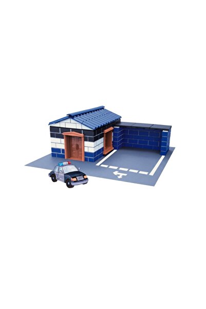 TUFY TOYS POLİS KARAKOLU YAPIM SETİ- HARÇLI TUĞLA OYUNCAK SETİ