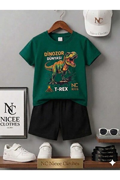 NC Nicee Clothes ΚΑΛΟΚΑΙΡΙΝΟ ΠΑΙΔΙΚΟ ΜΠΛΟΥΖΑΚΙ ΣΟΡΤΣ UNISEX (DINOSAUR WORLD T...
