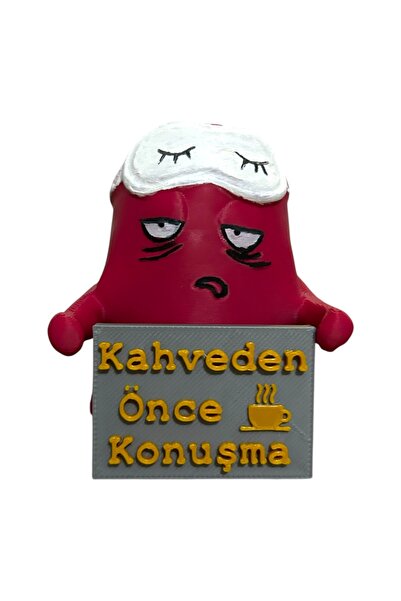 OEMPLUS Mori Mood Ofis Figürü - Esprili Uykusuz Masaüstü Biblo Komik Ofis Hed...