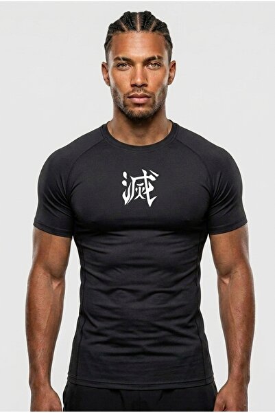 Gymhard Tricou cu compresie cu imprimeu Kanji Shadow