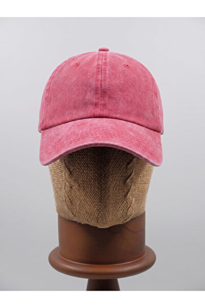 Silkensoul Unisex Yıkamalı Eskitme Pembe Beyzbol Şapkası - Vintage Spor Kep