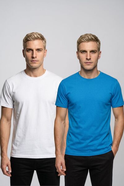 fevien Advantageous 2-pack: men's basic t-shirt set