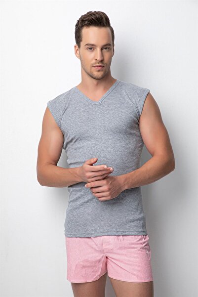 BENALİ Donex Men's 0 Sleeve V-Neck Undershirt 2131 ECO PACK (3 PCS)