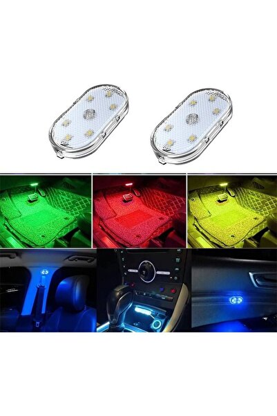 Arabest أضواء LED للسيارة، تعمل بالصوت، تثبت تحت لوحة القيادة، منفذ USB، إكسس...