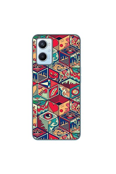 OEM Husa compatibila cu Oppo A96 4G Silicon Gel Tpu Model Pop Art Geometric