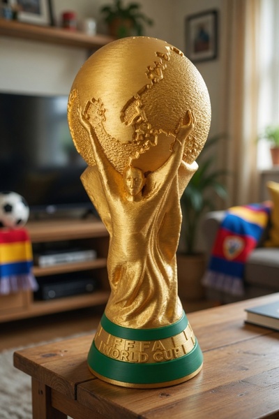 MYCRAFT3D Dünya Kupası Temalı Dekoratif Kupa Biblosu Futbol Severlere Özel Ma...