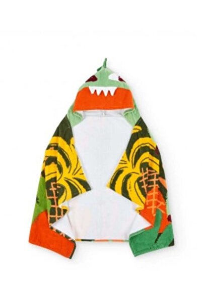 Tuc Tuc Children's Printed Detailed Poncho Towel Green