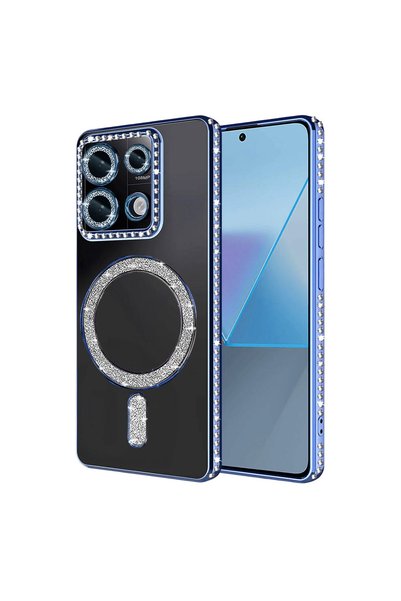 Generic Brand Redmi 13C Joke Simli Magneticsafe Case - Blue