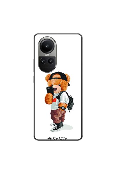 OEM Husa compatibila cu Oppo Reno10 5G Silicon Gel Tpu Model Bear Teddy Selfie