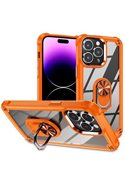 sscase Lens Protection Σκληρή Θήκη με Δαχτυλίδι Orange (Apple iPhone 15 Pro)