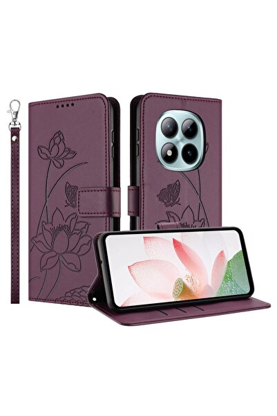 sscase Lotus Θήκη Πορτοφόλι Wine Red (Xiaomi Redmi Note 15 Pro 4G)