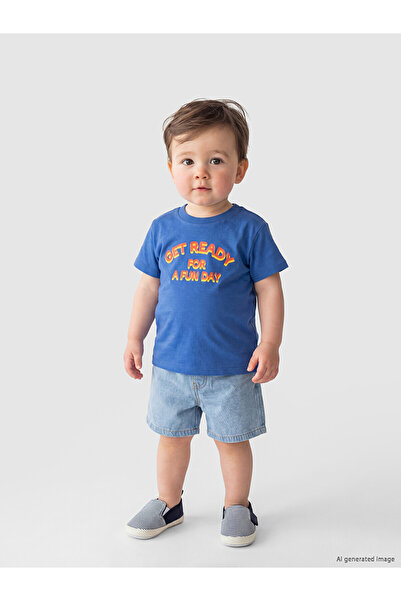 LC Waikiki Trendlucky Printed Baby Boy Shorts Set with Difference in Color