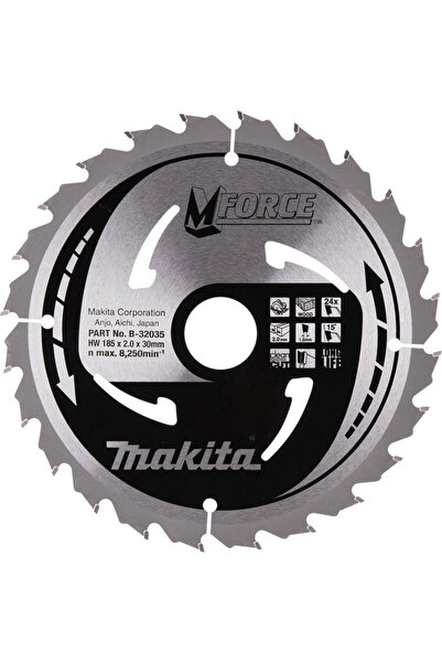 Makita MFORCE - Panza fierastrau circular, lemn, 185x30x2 mm, 24 dinti