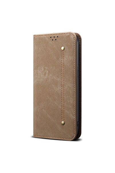 sscase Denim Texture Θήκη Βιβλίο Khaki (Oppo Reno14 5G)