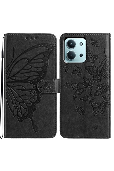 sscase Butterflies Θήκη Πορτοφόλι Black (Xiaomi Redmi 15C 4G-5G / Poco C85 4G)