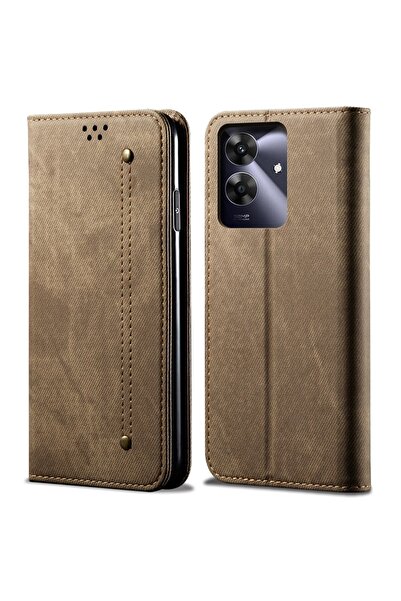 sscase Denim Texture Θήκη Βιβλίο Khaki (Realme Note 60 4G)