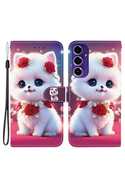 sscase Colored Drawing Θήκη Πορτοφόλι Cat (Samsung Galaxy A17 4G / 5G)