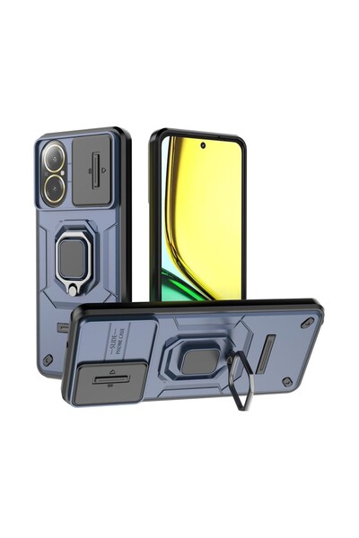 sscase Sliding Camshield Σκληρή Θήκη με Δαχτυλίδι Blue (Realme C67 4G)