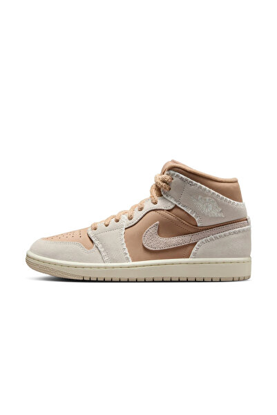 Nike Air Jordan 1 Mid Se Beige Limited Women's Basketball Shoes