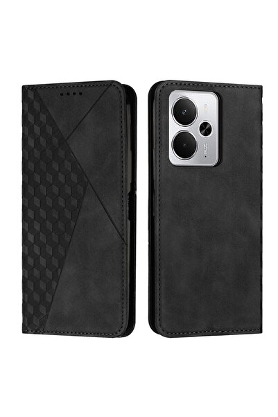 sscase Cubic Grid Θήκη Βιβλίο Black (Realme 14 5G / 14T 5G)