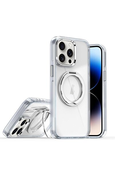 sscase Rotating Holder MagSafe Σκληρή Θήκη με Δαχτυλίδι Transparent/Silver (A...