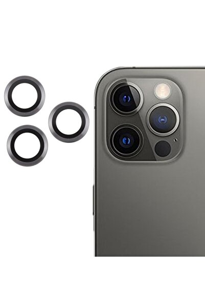 sscase Apple iPhone 12 Pro Κρίκοι Προστασίας για Κάμερα Titanium