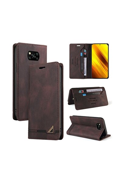 sscase Skin Feel Θήκη Βιβλίο Brown (Xiaomi Poco X3 NFC/X3 Pro)
