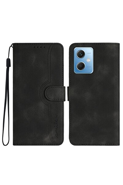 sscase Heart Skin Feel Θήκη Πορτοφόλι Black (Xiaomi Redmi Note 12 Pro Plus)