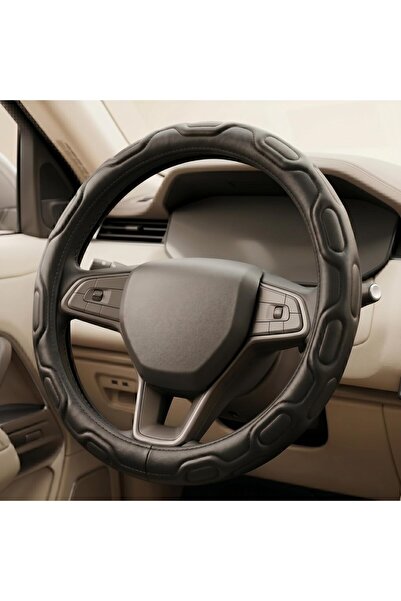 Auto Family FZE Premium Leather Steering Wheel Cover 15 inches(37-38cm) – Uni...