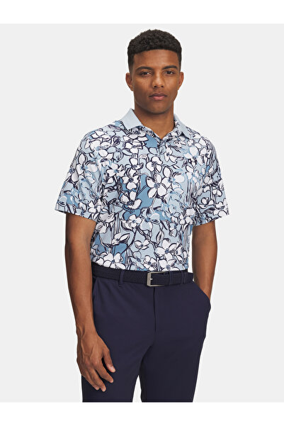 Under Armour Tricou polo bărbătesc imprimat UA Drive Chill - ALBASTRU