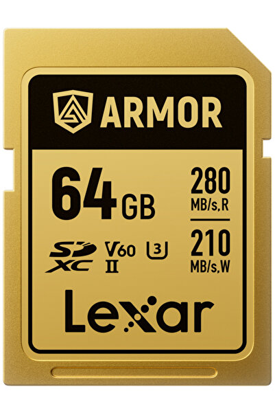 Lexar Card de memorie ARMOR Gold LSDAMGL064G-RNNNG, 64GB, SDXC, UHS-II U3, V6...