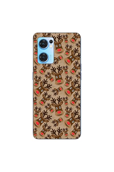 OEM Case compatible with Oppo Reno7 5G Silicone Gel Tpu Christmas Rudolf Pattern