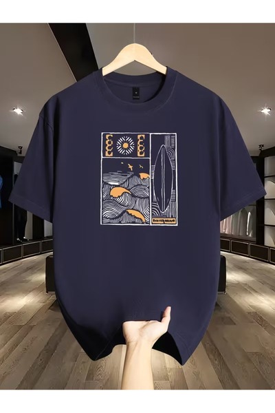 puolikuu Unisex Comfortable Fit Tshirt with Ribbon and Double Print