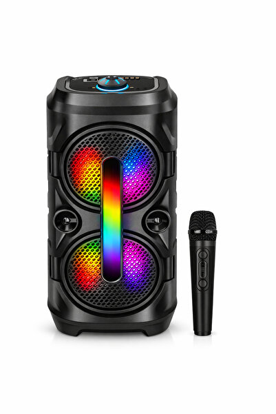 singe Boxă portabilă Bluetooth ZQS6239XW, 6.5 inch, 10W, LED RGB, FM, USB, AUX, microfon wireless